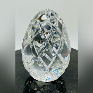 Rogaska Crystal Egg Paperweight Sculpture
